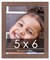 Photo Size Shabby Chic Brown Picture Frame - UV Acrylic, Foam Board Backing, Hanging Hardware
